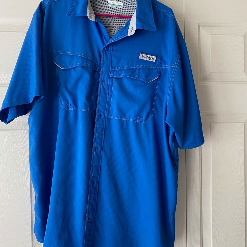Columbia Men’s Short-Sleeve Performance Shirt - Blue
